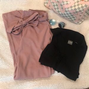 High Waist Tie Dress Pants